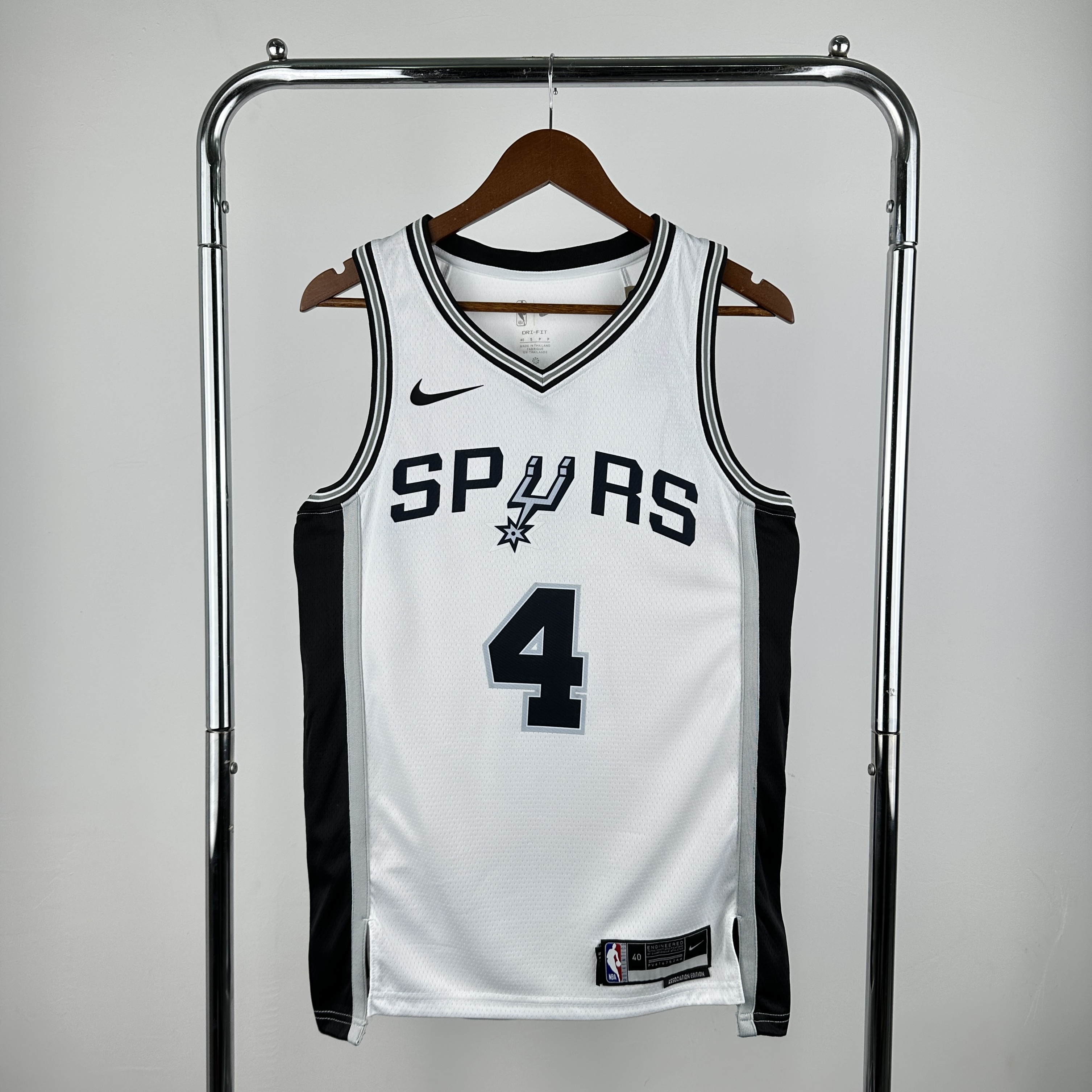 Men San Antonio Spurs #4 Fox White Season Nike 2025 NBA Jersey->san antonio spurs->NBA Jersey
